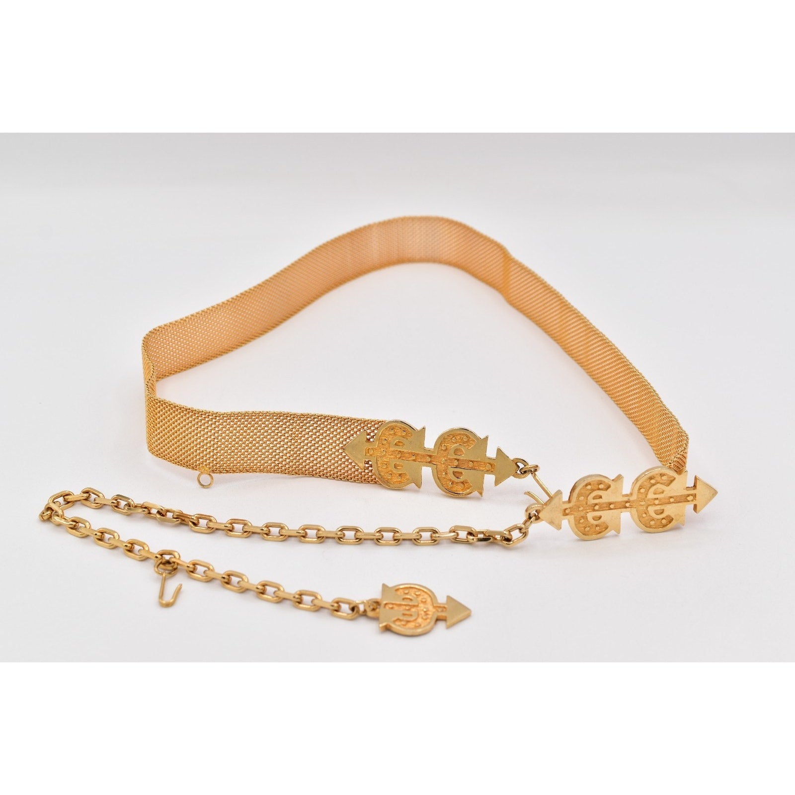 Gold Mesh Arrow Chain Belt