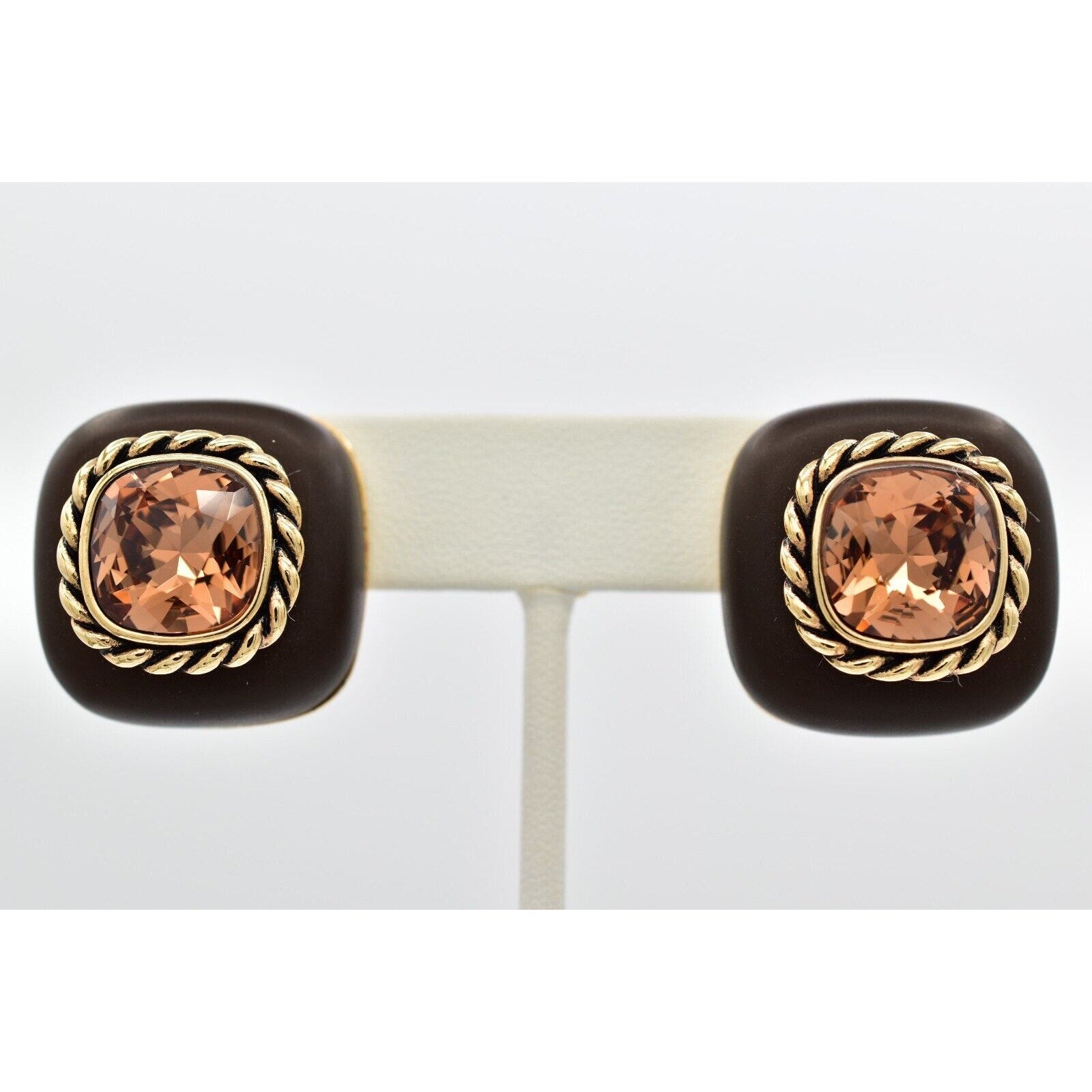 Italian Chocolate Crystal Earrings
