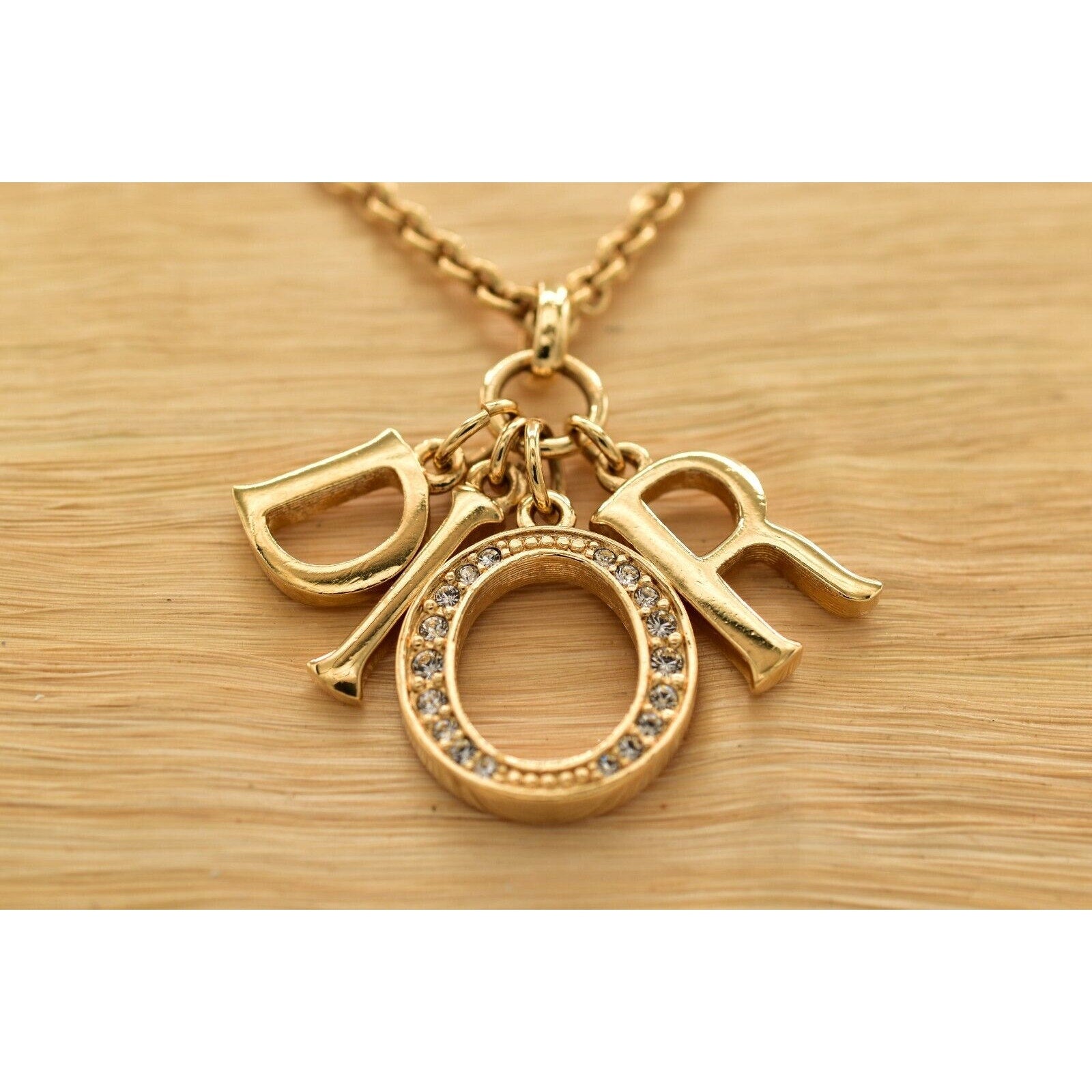 Christian Dior Logo Spell Out Necklace