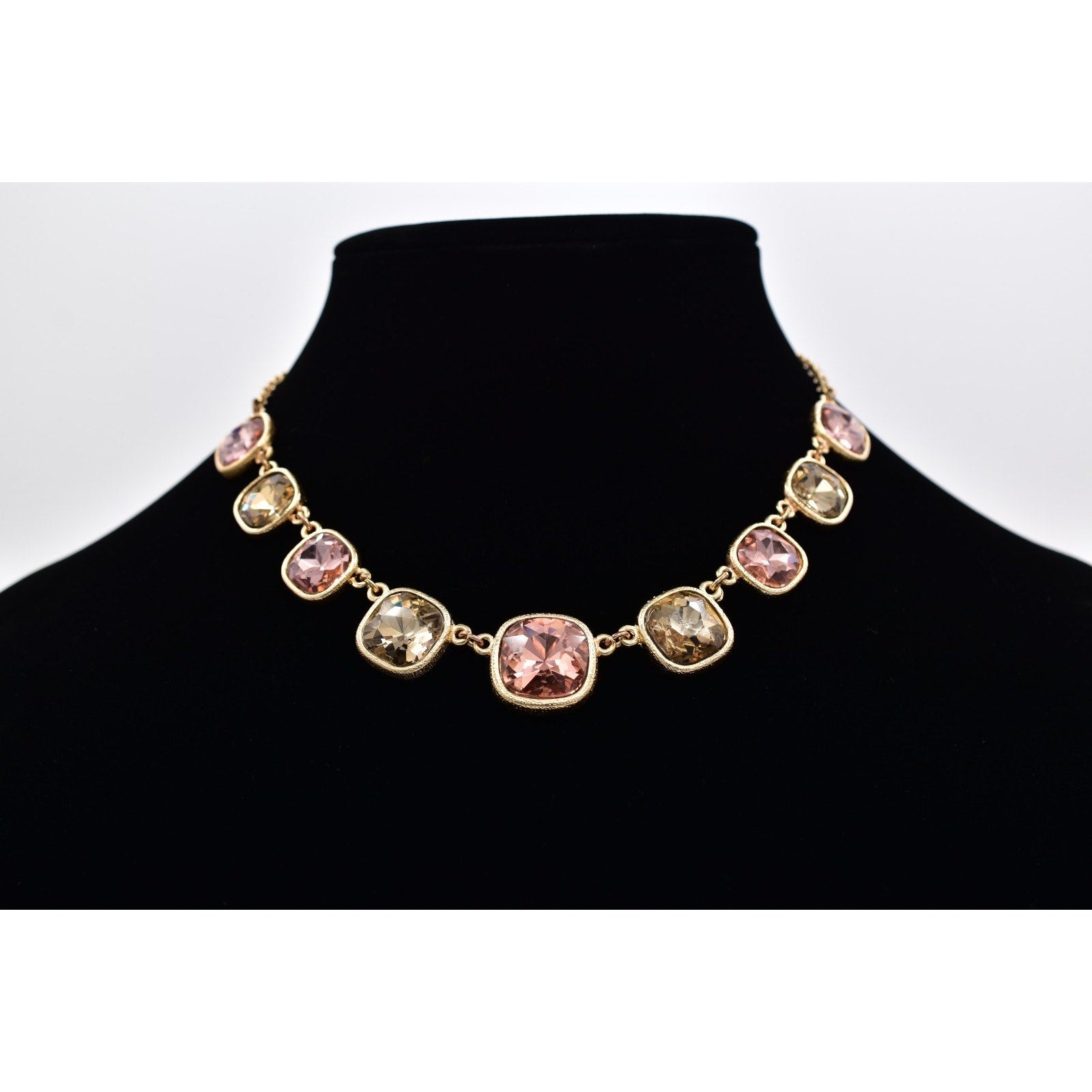 Vintage Trifari Pink Crystal Necklace