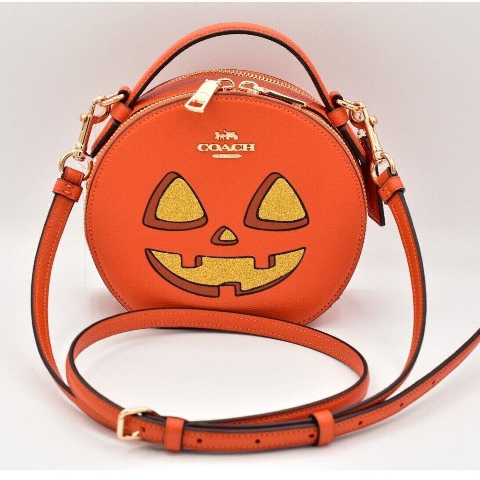 Coach Halloween Pumpkin Canteen Crossbody Bag Purse