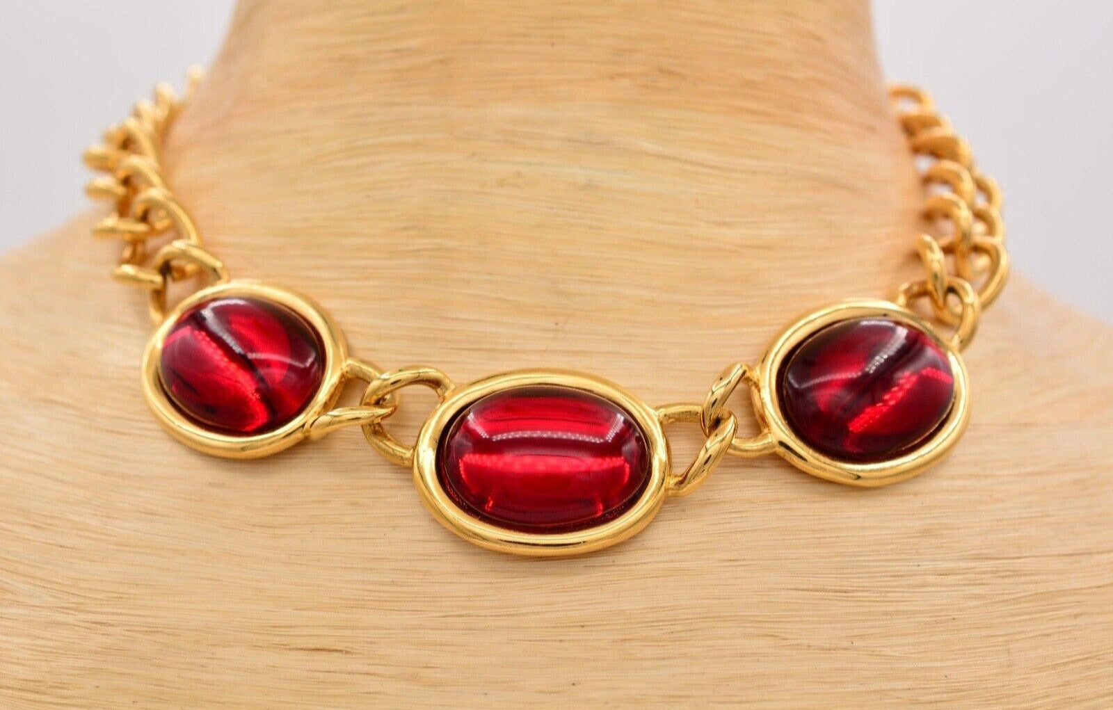 Napier Red Cabochon Necklace