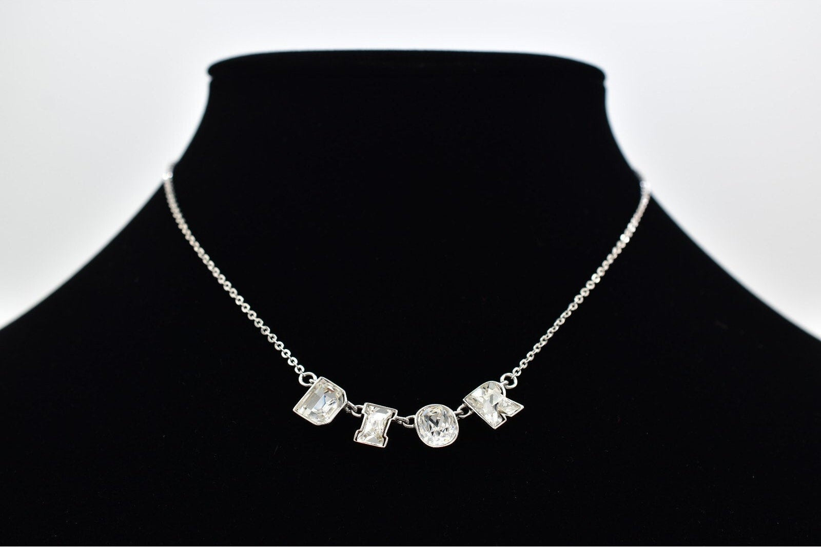 Christian Dior Logo Crystal Letter Necklace